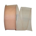 thumbnail image 1 of Reliant Ribbon - 99908W-062-40K, Sheer Lovely Value Wired Edge Ribbon, Peach, 2-1/2 Inch, 50 Yards, 1 of 1