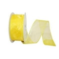 thumbnail image 1 of Reliant Ribbon - 99910W-079-40K, Sheer Glitz Value Wired Edge Ribbon, Yellow, 2-1/2 Inch, 50 Yards, 1 of 1