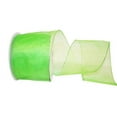 thumbnail image 1 of Reliant Ribbon - 99910W-204-10X, Sheer Glitz Value Wired Edge Ribbon, Lime, 4 Inch, 30 Yards, 1 of 1