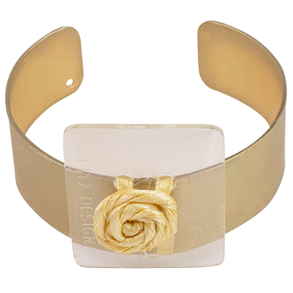 Reliant Gold Reliant Ribbon - FT-RL1908-U, Riley Flower Cuff Gold Matte Floral ...
