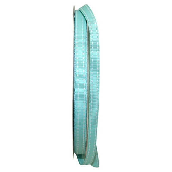 Reliant Ribbon Grosgrain All Occasion Aqua Saddle Polyester Ribbon, 1800" x 0.37"