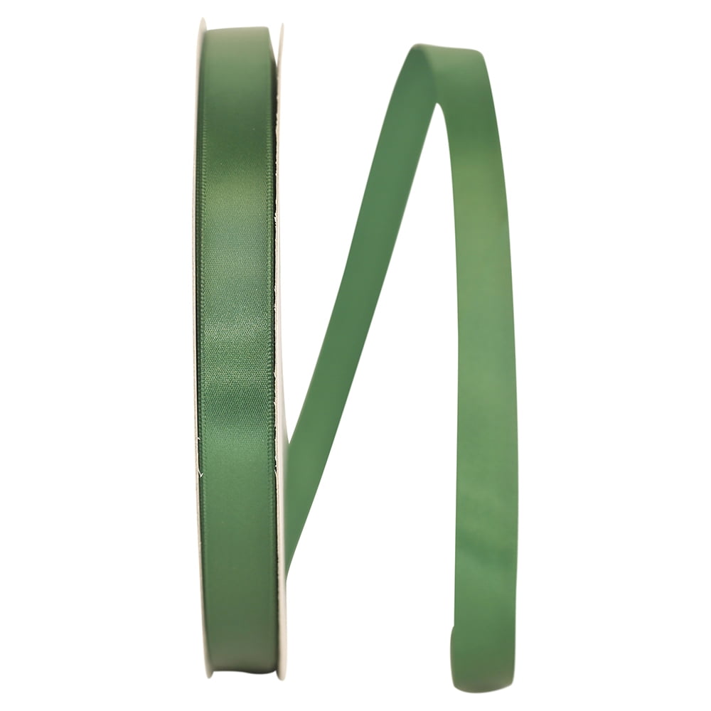 Reliant Ribbon Forest Green Satin Ribbon, Single Face, 5/8in x 100yd, 1/Pack