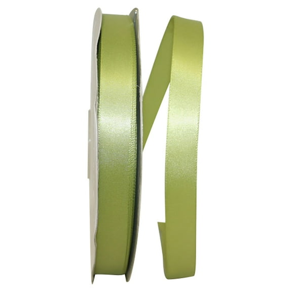 Reliant Ribbon Single Face Satin All Occasion Green Grass Polyester Ribbon, 3600" x 0.62"