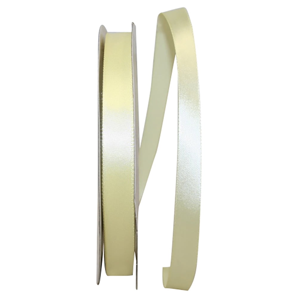 Reliant Ribbon Single Face Satin All Occasion Maize Yellow Polyester Ribbon, 3600" x 0.62"