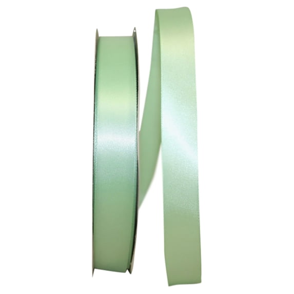 Reliant Ribbon Single Face Satin All Occasion Mint Green Polyester Ribbon, 3600" x 0.87"
