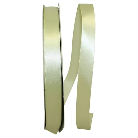 Reliant Ribbon Single Face Satin All Occasion Pistachio Green Polyester Ribbon, 3600" x 0.62"