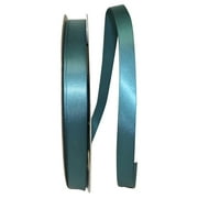 Reliant Ribbon Single Face Satin All Occasion Teal Polyester Ribbon, 3600" x 0.62"