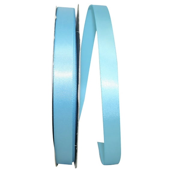 Reliant Ribbon Single Face Satin All Occasion Turquoise Polyester Ribbon, 3600" x 0.62"