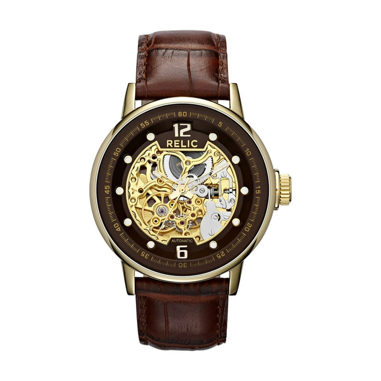 Relic leather hotsell watch