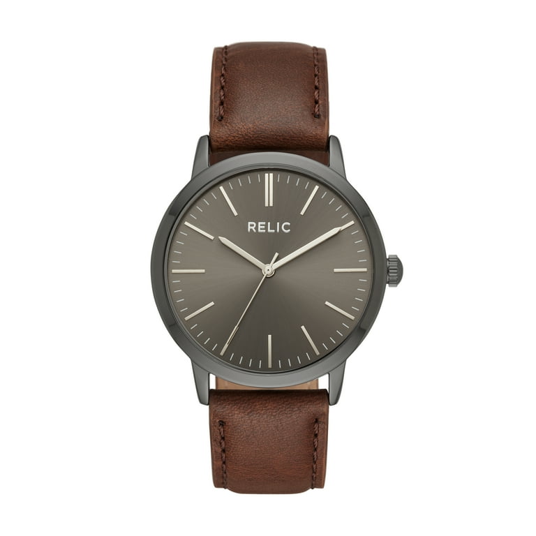 Relic Men's Jeffrey Three-Hand, Gunmetal Alloy Watch - Walmart.com