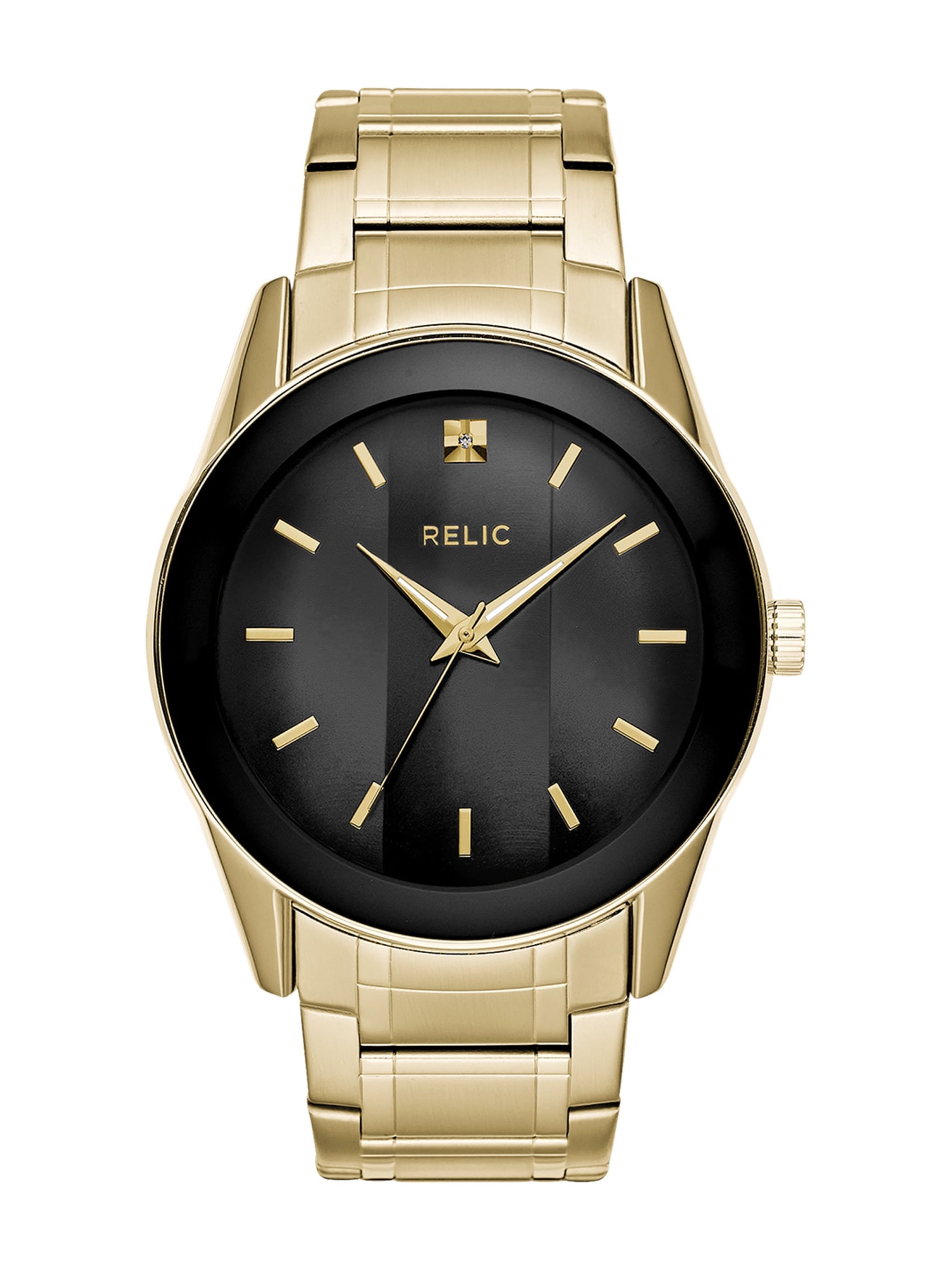 Relic By Fossil Men's Rylan Gold Stainless Steel Diamond Accent Watch with Matching Band - image 1 of 5