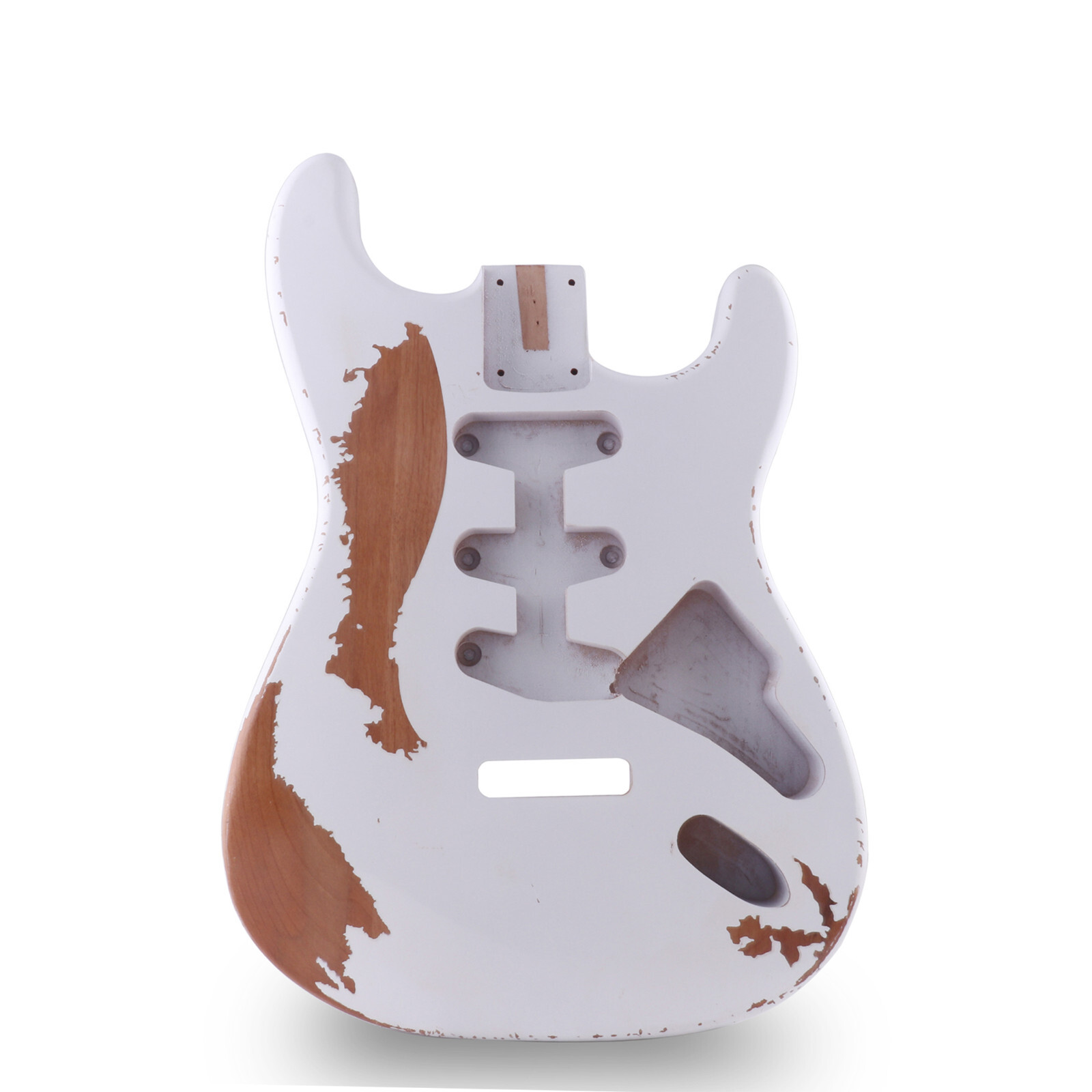 Relic TL Style Electric Guitar Body - Aged Black Nitro Finish, Alder Wood, S-S Pickup Routes