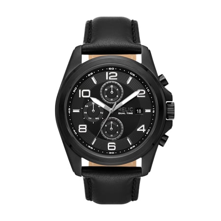 Relic Men's Daley Multifunction, Black Stainless Steel Watch