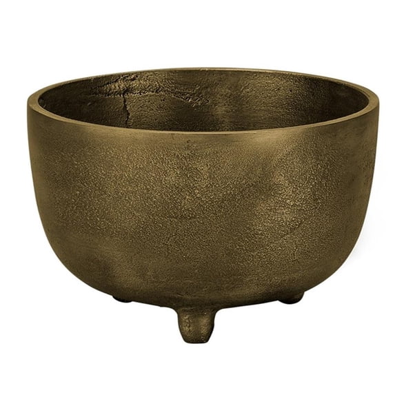 Jamie Young Co Relic Metal Small Footed Bowl in Antique Brass