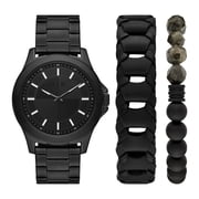 Relic by Fossil Mens Derick Three-Hand Black Alloy Watch