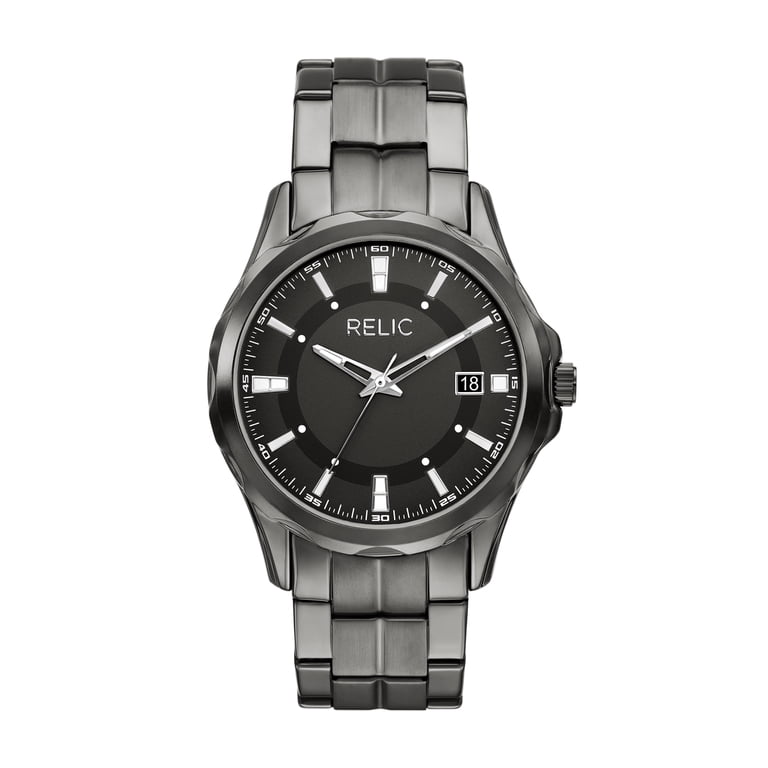 Relic by Fossil Men's Jaden Three-Hand, Date Gunmetal Alloy Watch