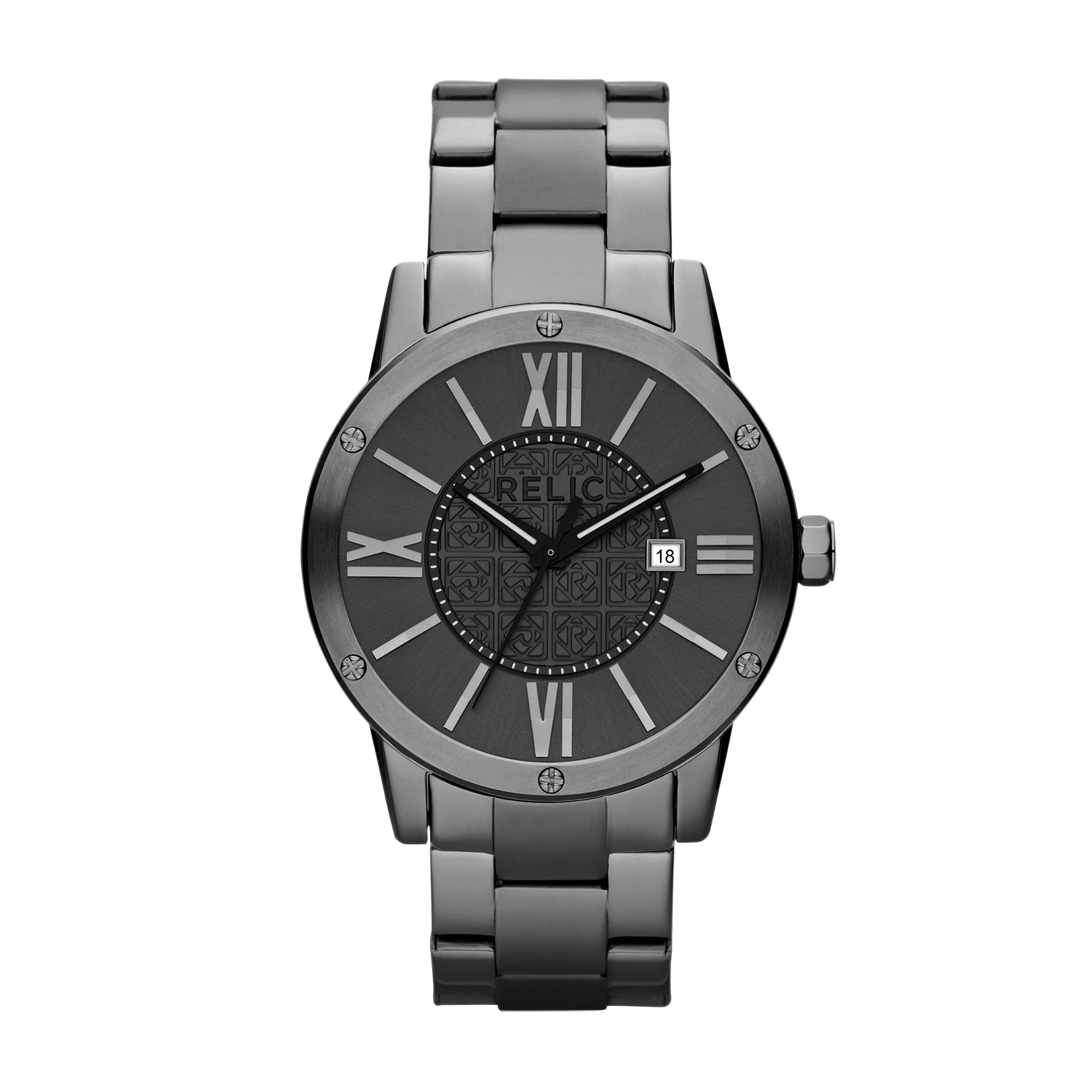 Relic Men's Payton Three-Hand Date, Gunmetal Stainless Steel Watch