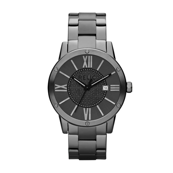 Relic Men's Payton Three-Hand Date, Gunmetal Stainless Steel Watch