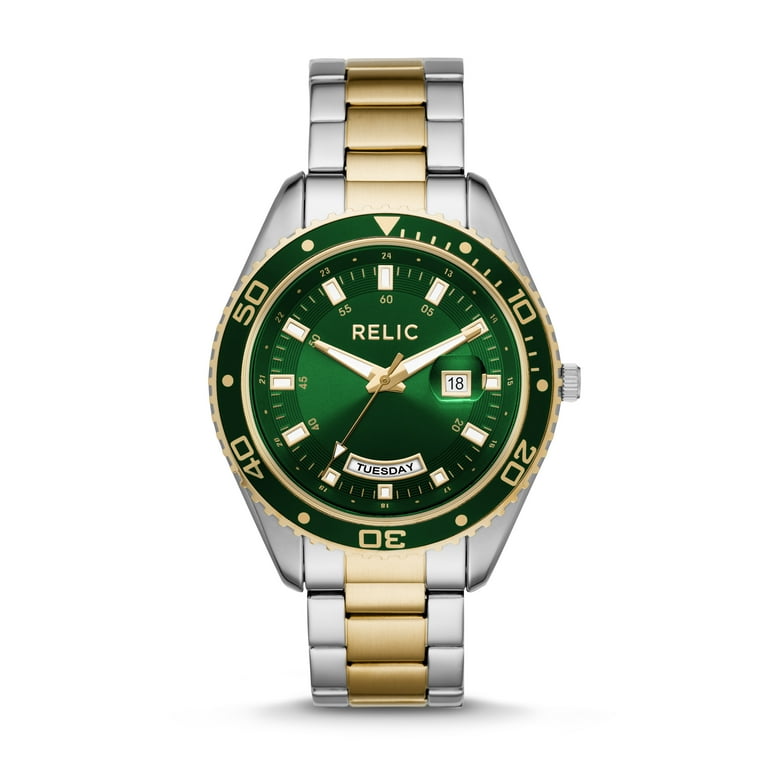 Relic by Fossil Men s Taran Two Tone Stainless Steel Watch Walmart