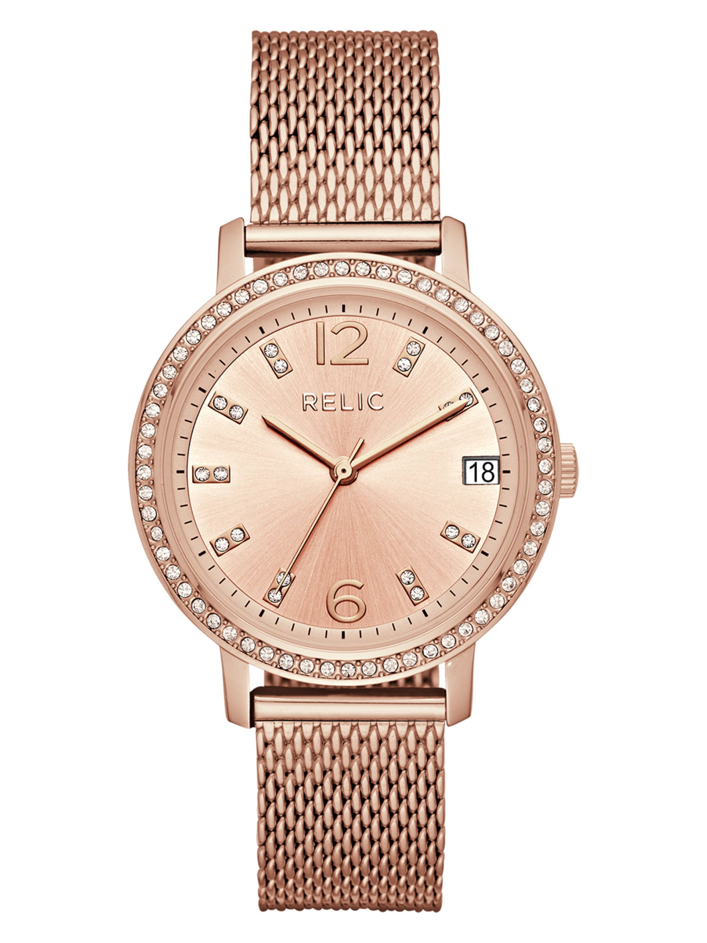 Relic rose gold discount watch