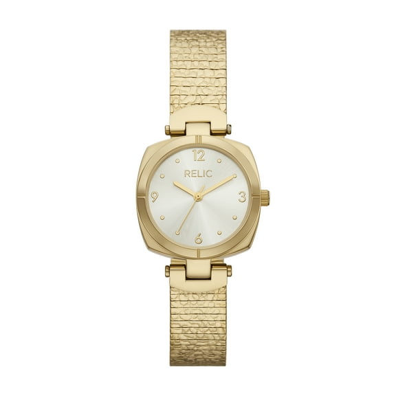 RelicbyFossil Women's Megan Three-Hand Gold-Tone Stainless Steel Mesh Watch