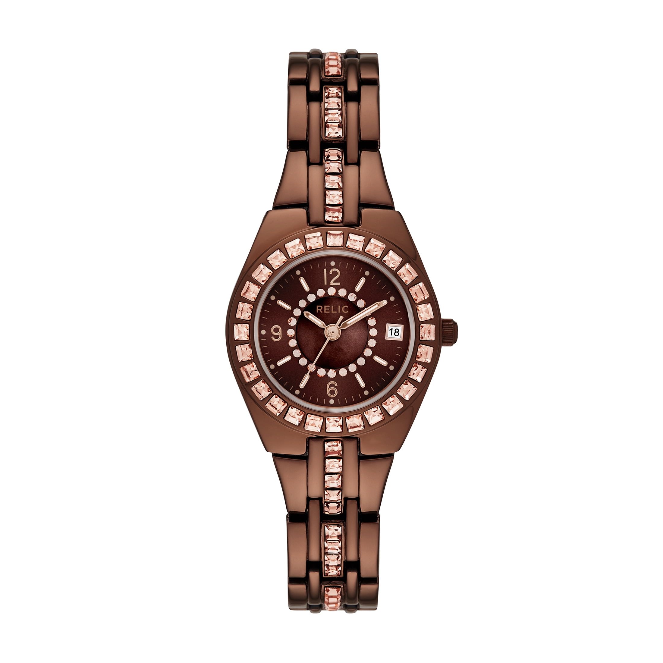 Relic Women\'s Brown Analog Quartz Fossil Queen\'s Court Bracelet Luxury Watch Ladies Relic Queen main image 4