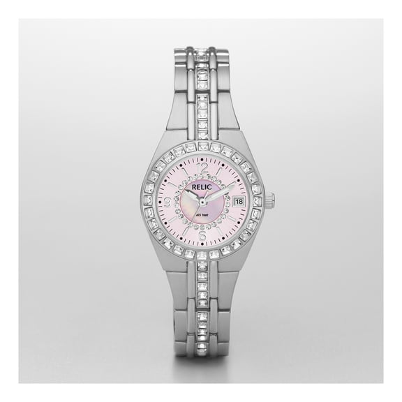 Relic Women's Queen's Court Three-Hand Date, Stainless Steel Watch