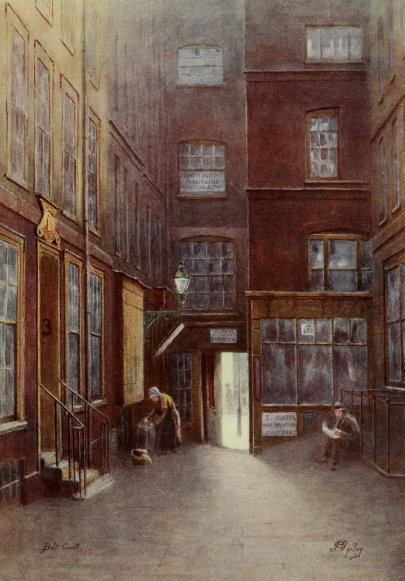 Relics & Memorials of London 1910 Bolt Court Canvas Art - James Ogilvy (18 x 24)