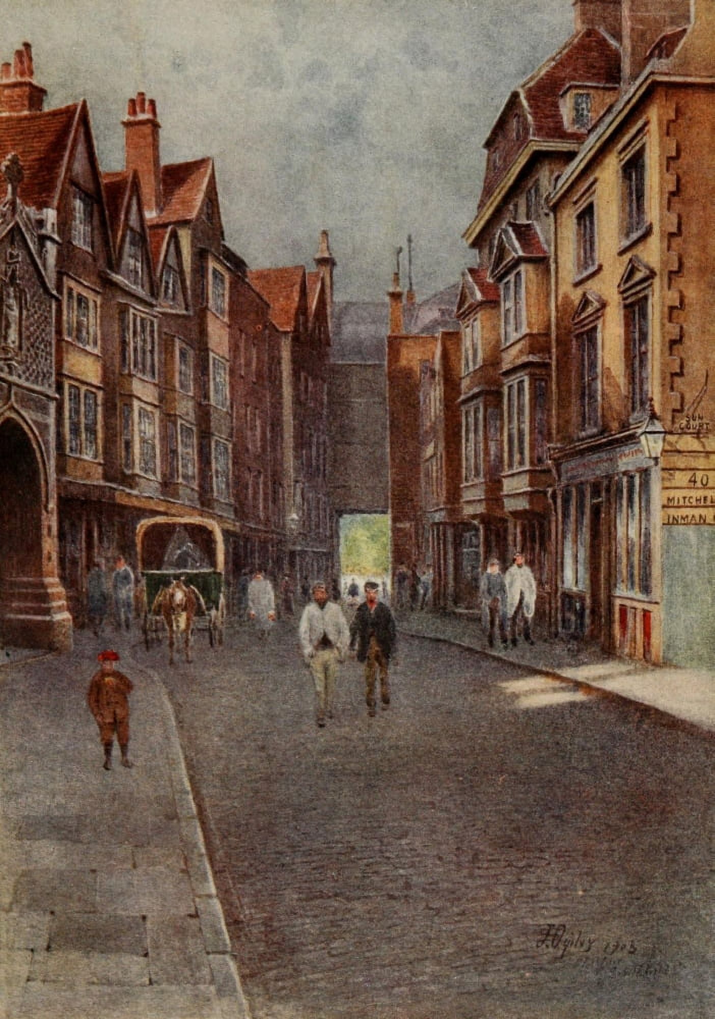 Relics & Memorials of London 1910 Cloth Fair Canvas Art - James Ogilvy (18 x 24)