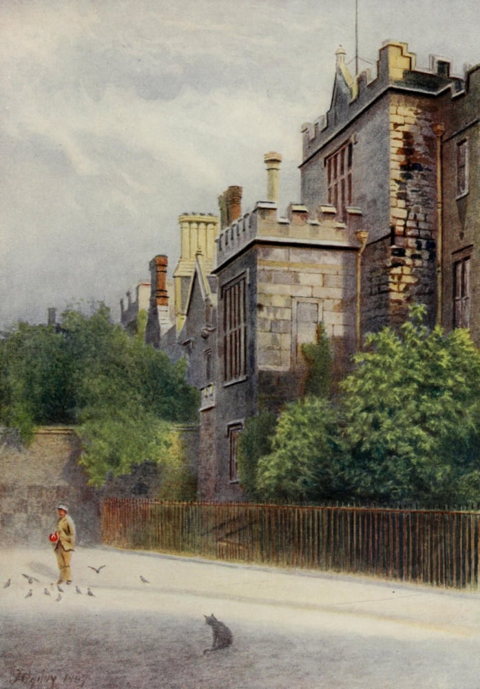 Relics & Memorials of London 1910 Corner of Charterhouse Square Canvas Art - James Ogilvy (18 x 24)