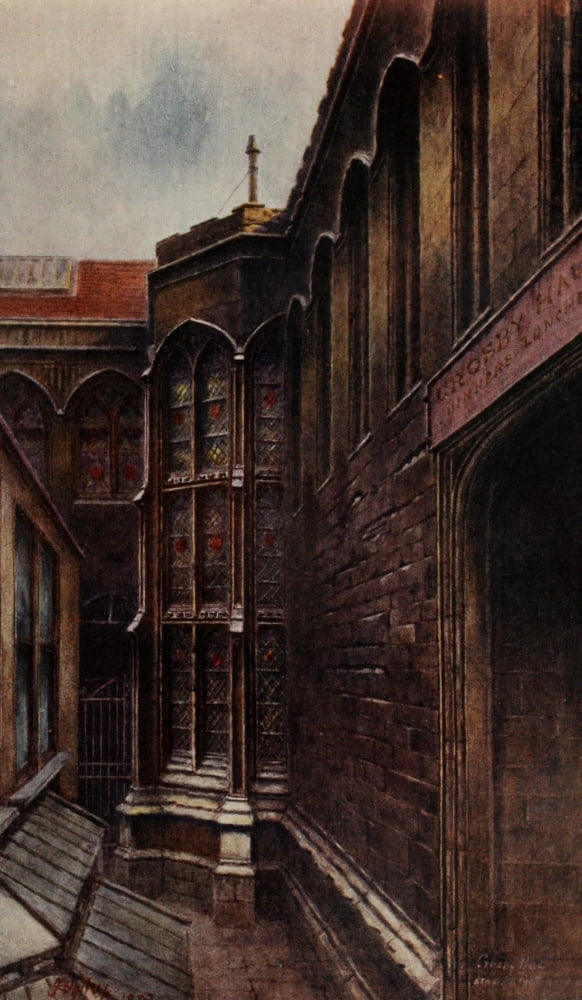 Relics & Memorials of London 1910 Crosby Hall Canvas Art - James Ogilvy (24 x 36)