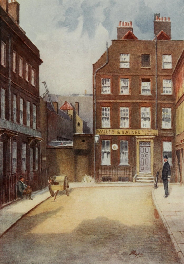 Relics & Memorials of London 1910 Dr Johnsons House Gough Square Canvas Art - James Ogilvy (18 x 24)