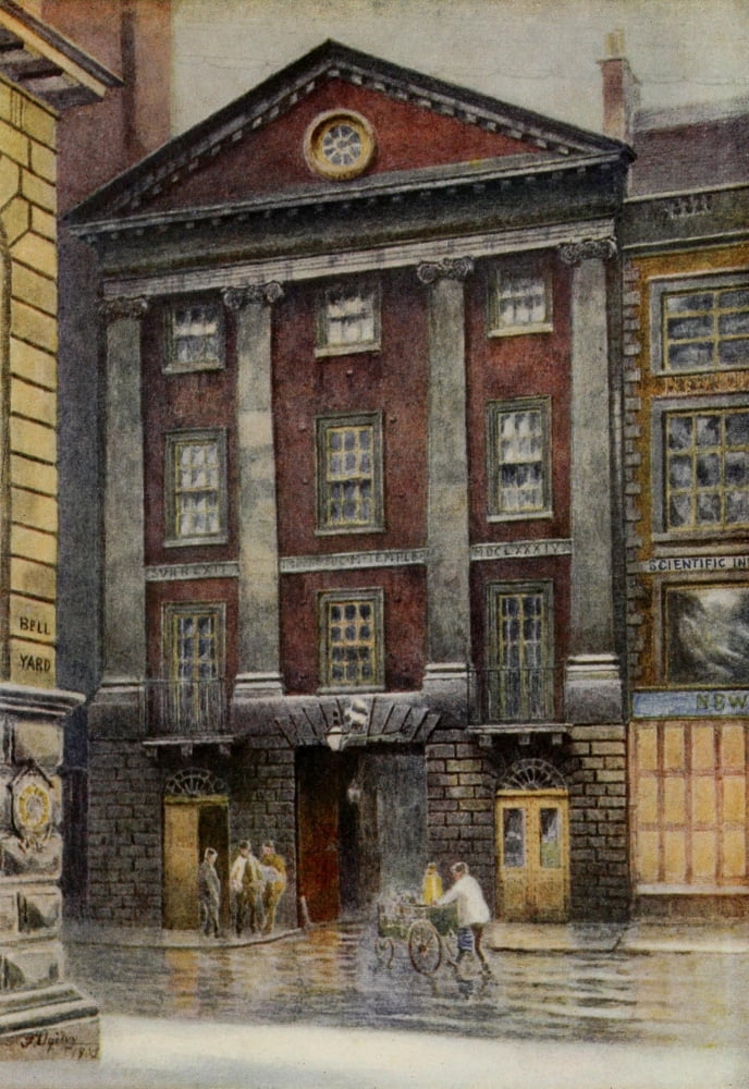 Relics & Memorials of London 1910 Gateway of Middle Temple Canvas Art - James Ogilvy (24 x 36)