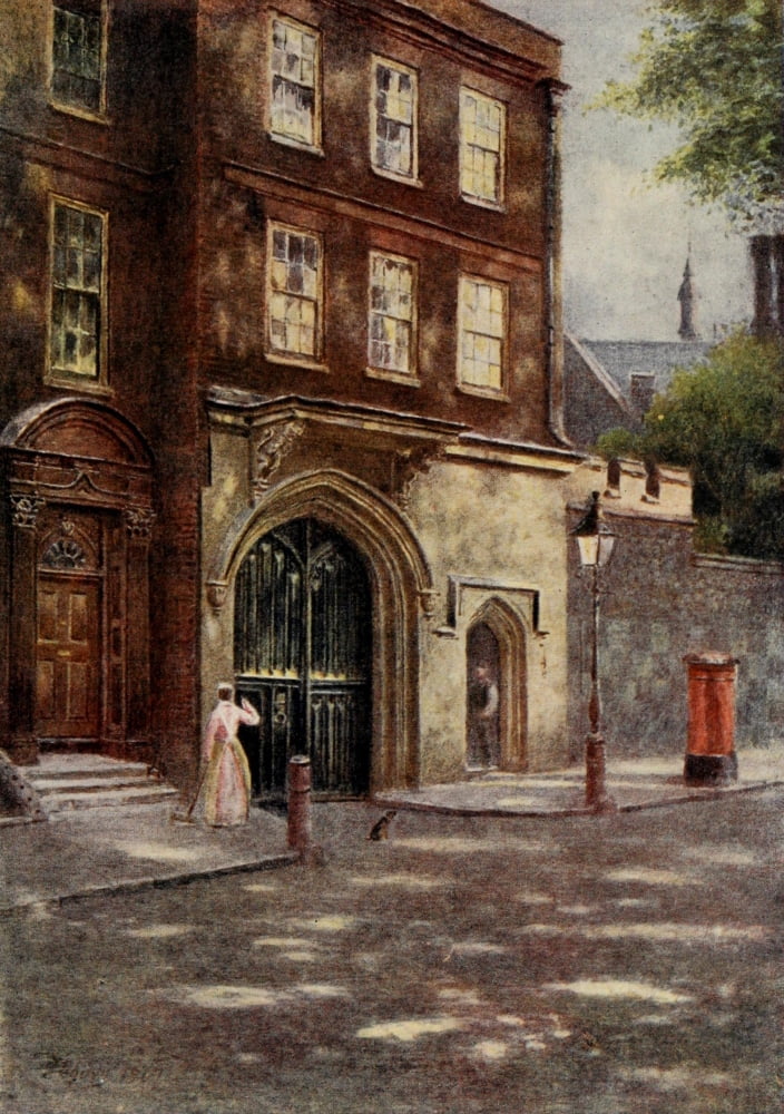 Relics & Memorials of London 1910 Gateway of the Charterhouse Canvas Art - James Ogilvy (24 x 36)