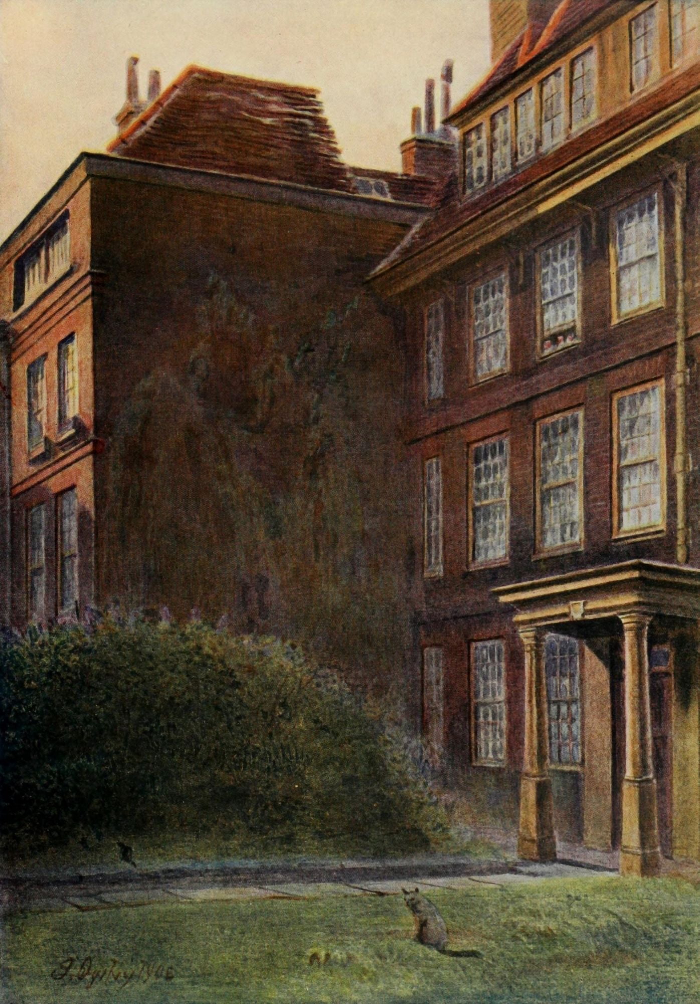 Relics & Memorials of London 1910 Great House Nevilles Court Canvas Art - James Ogilvy (24 x 36)