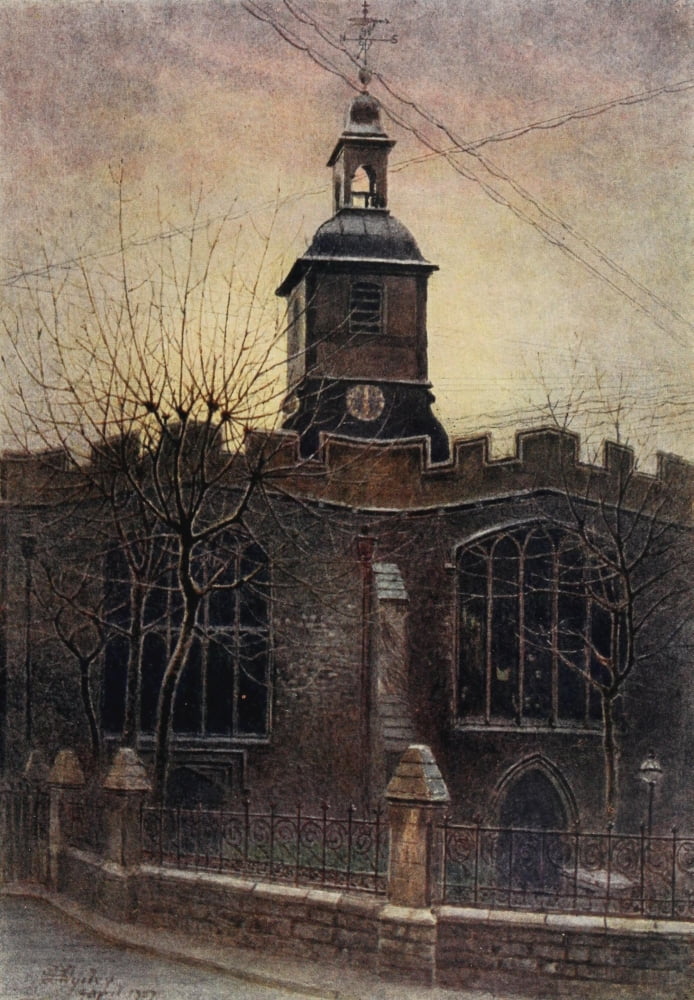 Relics & Memorials of London 1910 Great St Helens Canvas Art - James Ogilvy (24 x 36)