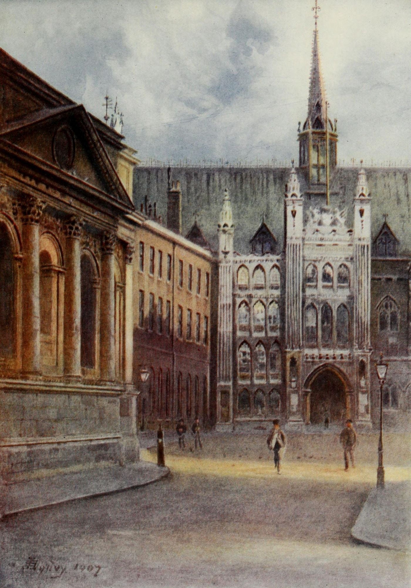 Relics & Memorials of London 1910 Guildhall & St Lawrence Jewry Canvas Art - James Ogilvy (18 x 24)