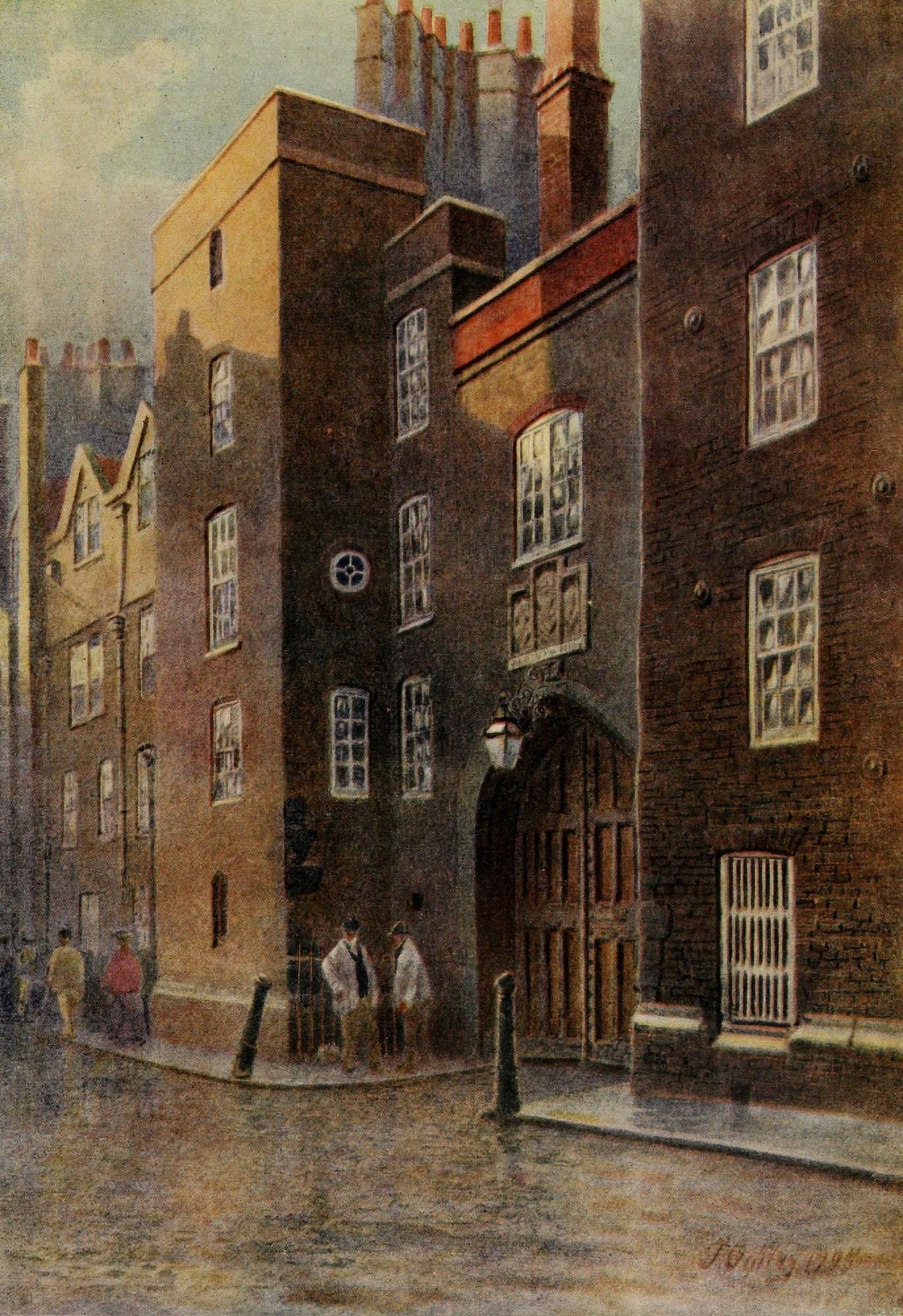 Relics & Memorials of London 1910 Lincolns Inn Gateway Canvas Art - James Ogilvy (18 x 24)