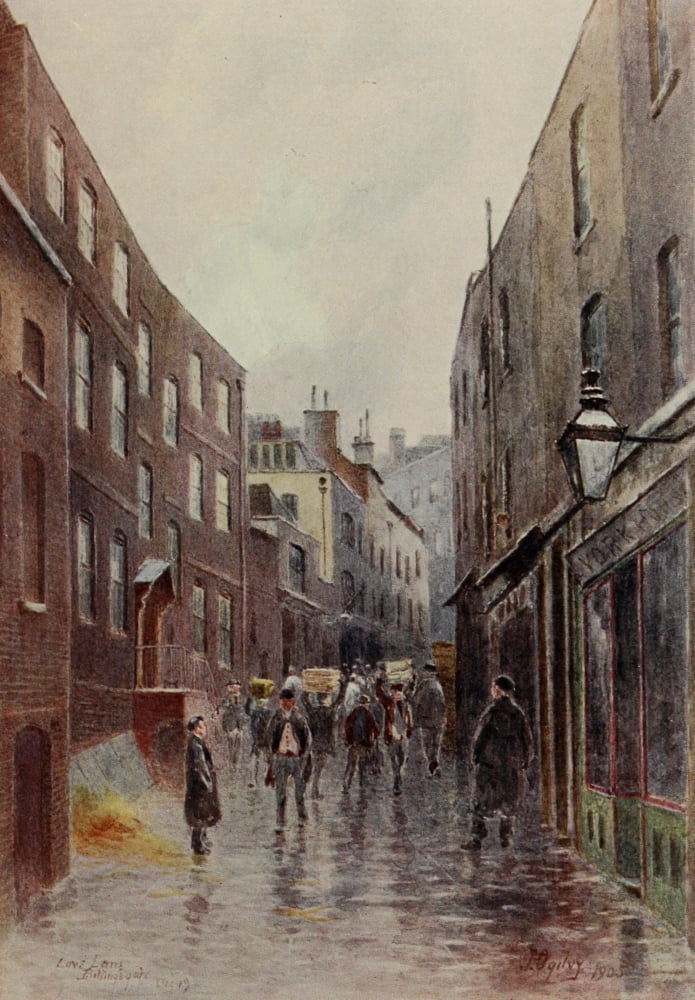 Relics & Memorials of London 1910 Love Lane Billingsgate Canvas Art - James Ogilvy (18 x 24)
