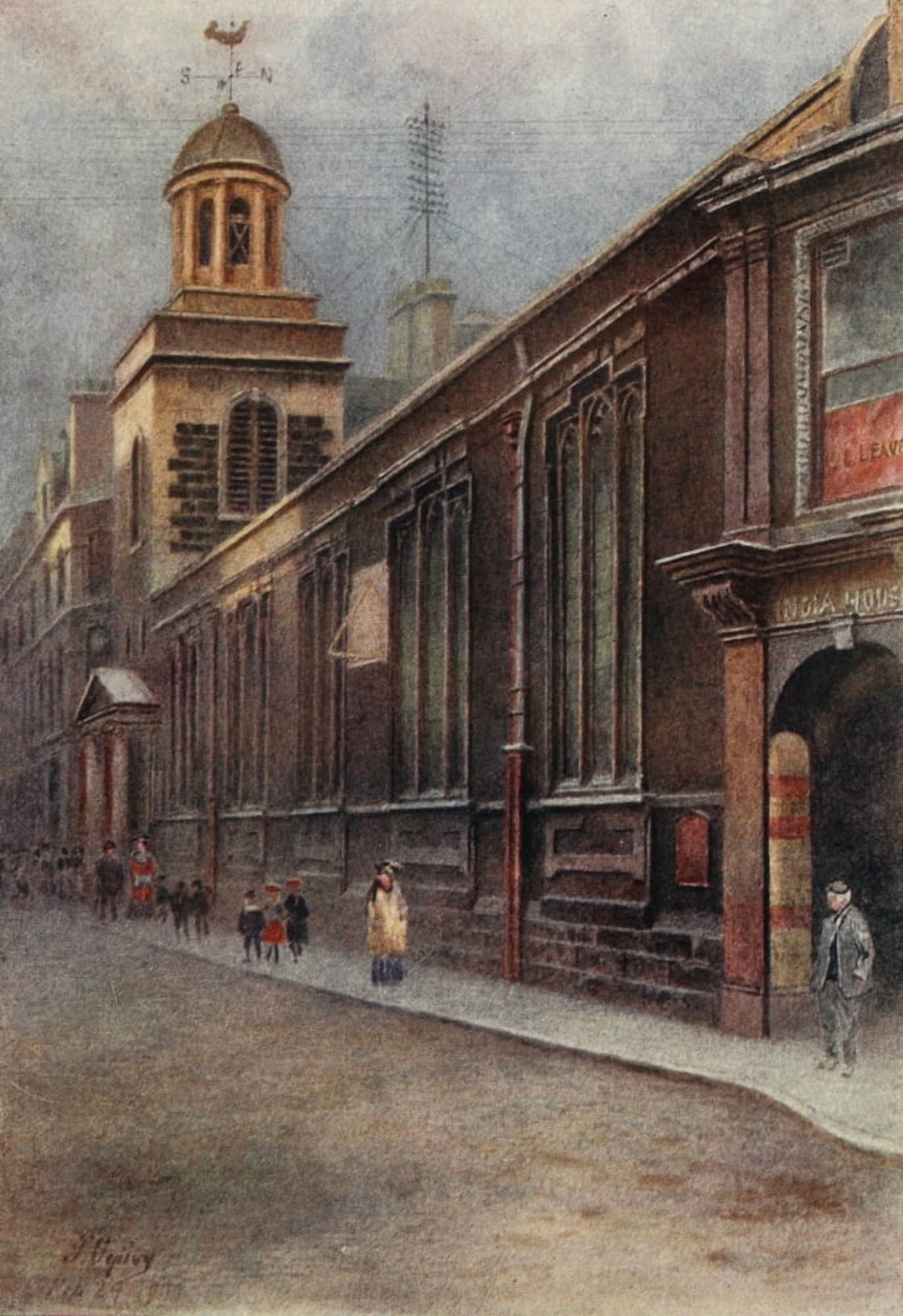 Relics & Memorials of London 1910 St Catherine Cree Leadenhall St Canvas Art - James Ogilvy (18 x 24)