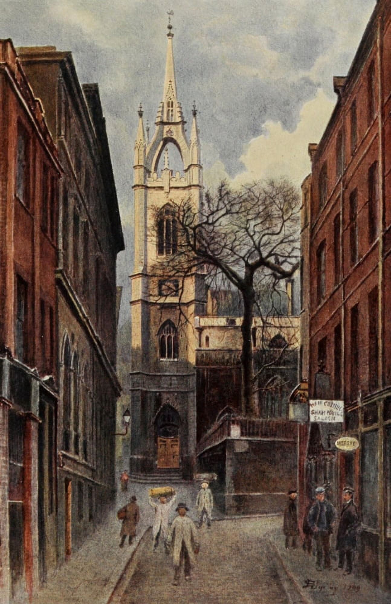 Relics & Memorials of London 1910 St Dunstans Canvas Art - James Ogilvy (24 x 36)