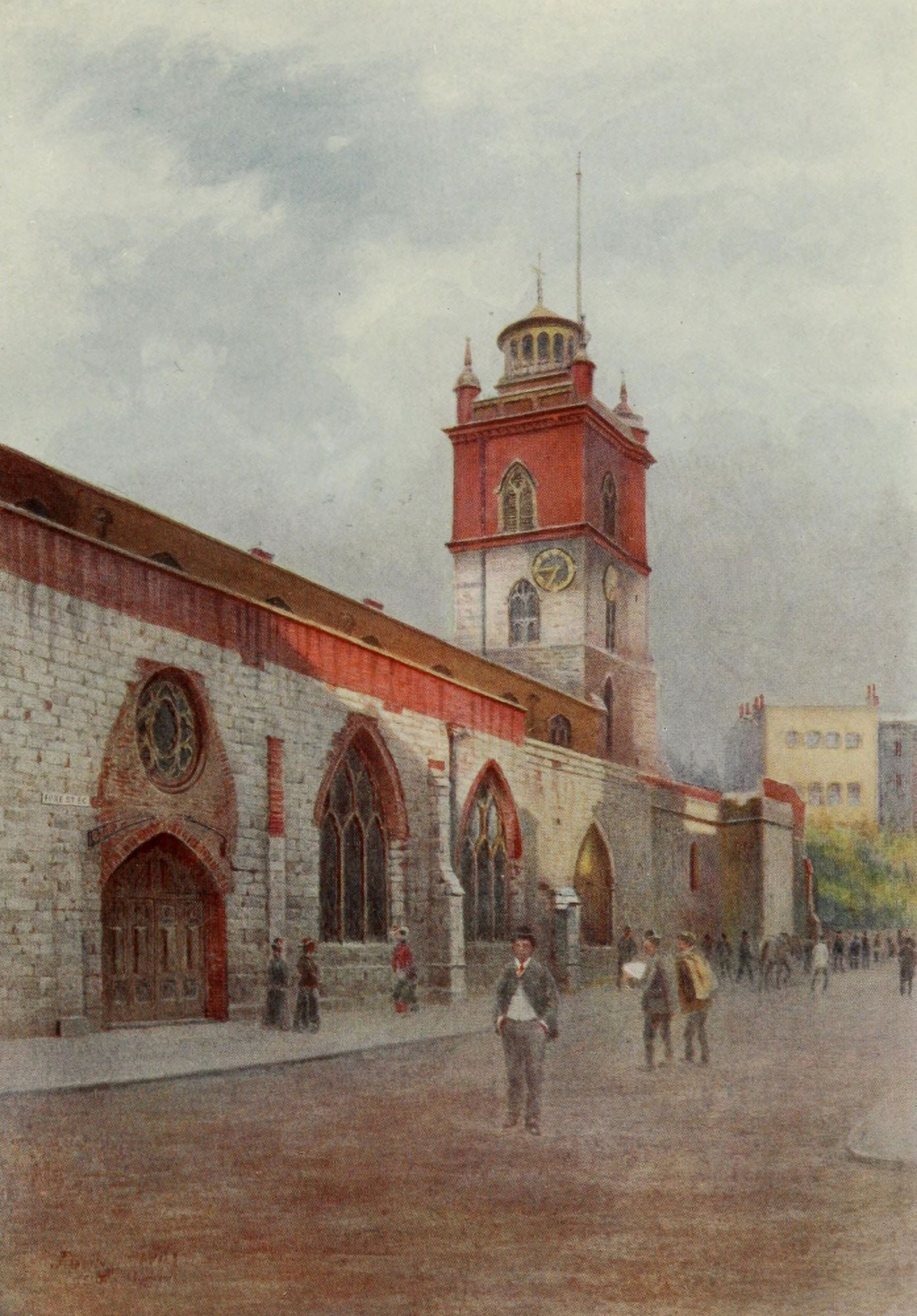 Relics & Memorials of London 1910 St Giles Cripplegate Canvas Art - James Ogilvy (18 x 24)