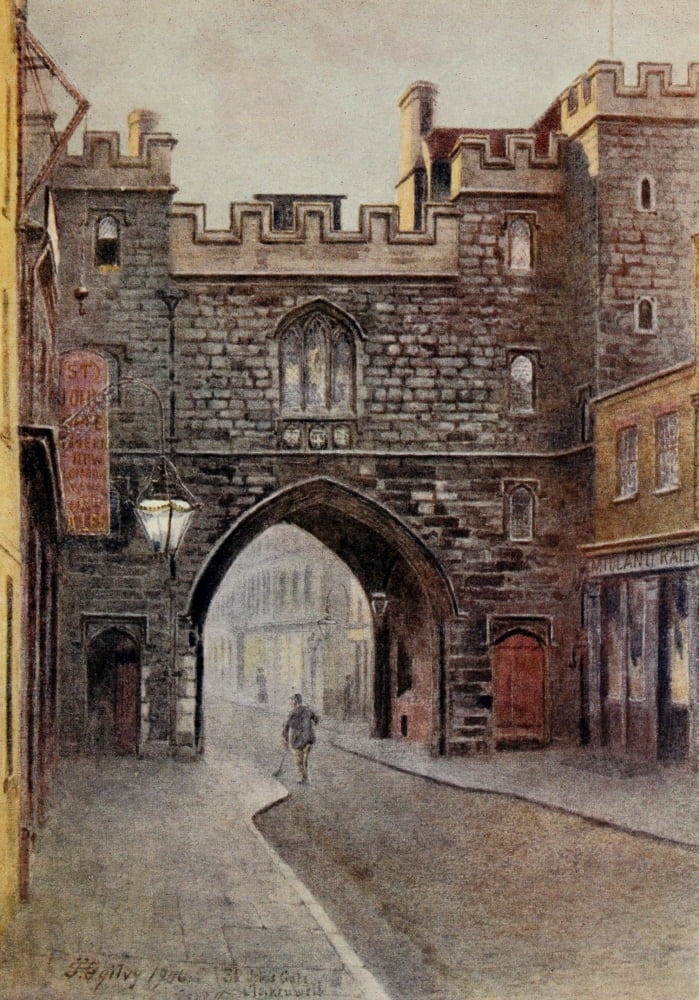 Relics & Memorials of London 1910 St Johns Gate Clerkenwell Canvas Art - James Ogilvy (18 x 24)