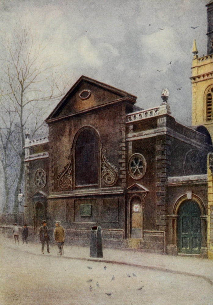 Relics & Memorials of London 1910 St Mary the Virgin Aldermanbury Canvas Art - James Ogilvy (18 x 24)