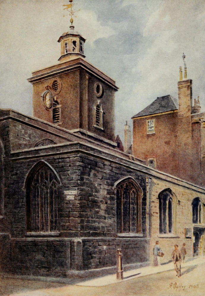 Relics & Memorials of London 1910 St Olaves Seething Lane Canvas Art - James Ogilvy (24 x 36)