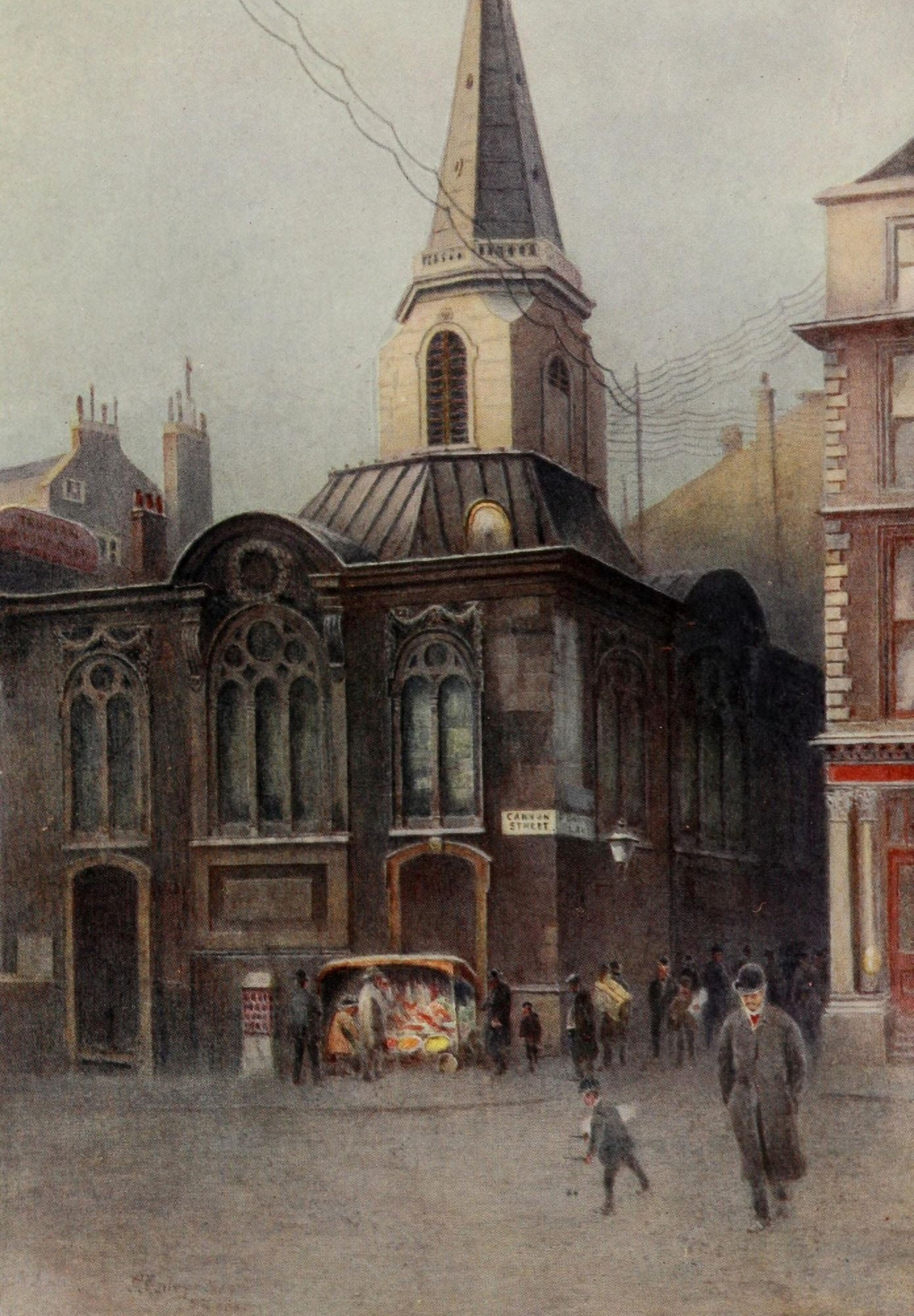 Relics & Memorials of London 1910 St Swithins & London Stone Canvas Art - James Ogilvy (18 x 24)
