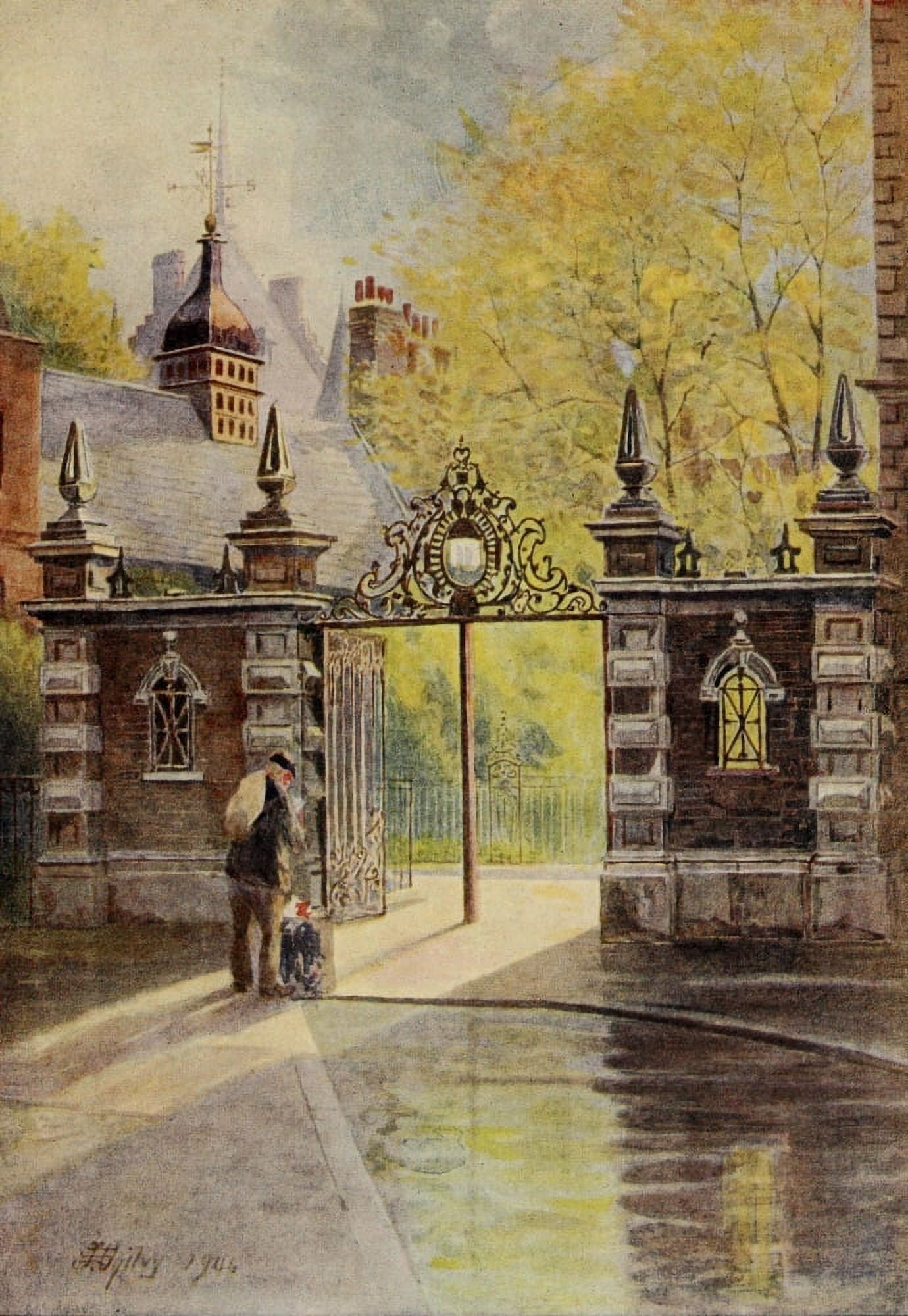 Relics & Memorials of London 1910 Staple Inn The Garden Canvas Art - James Ogilvy (24 x 36)