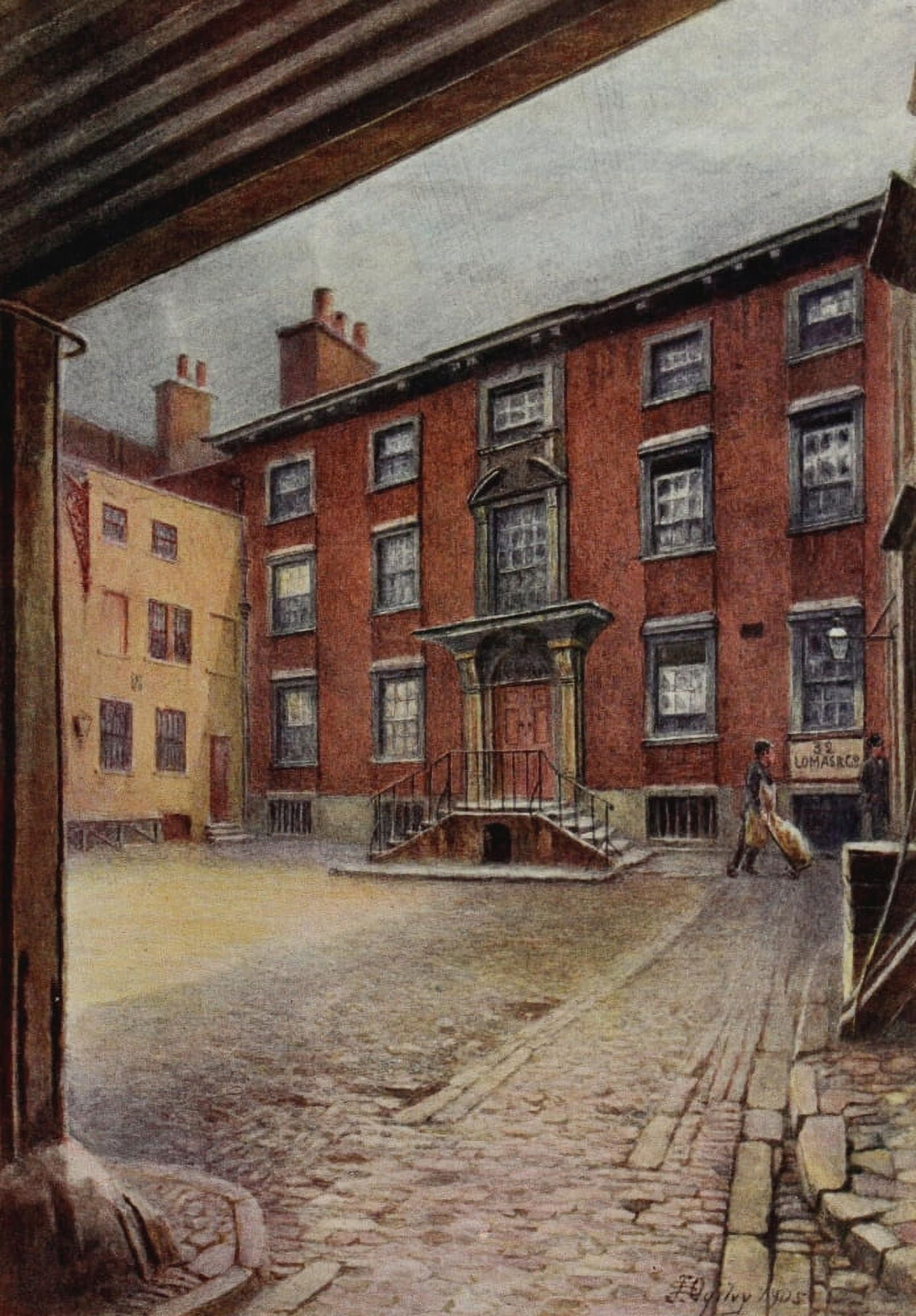 Relics & Memorials of London 1910 Wrens House Botolph Lane Canvas Art - James Ogilvy (24 x 36)