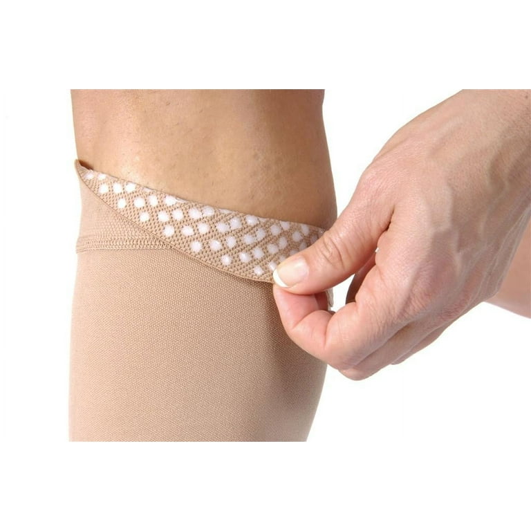 Reveal 20-30 mmHg Thigh with Lace Silicone Top Band – CVR Compression Care