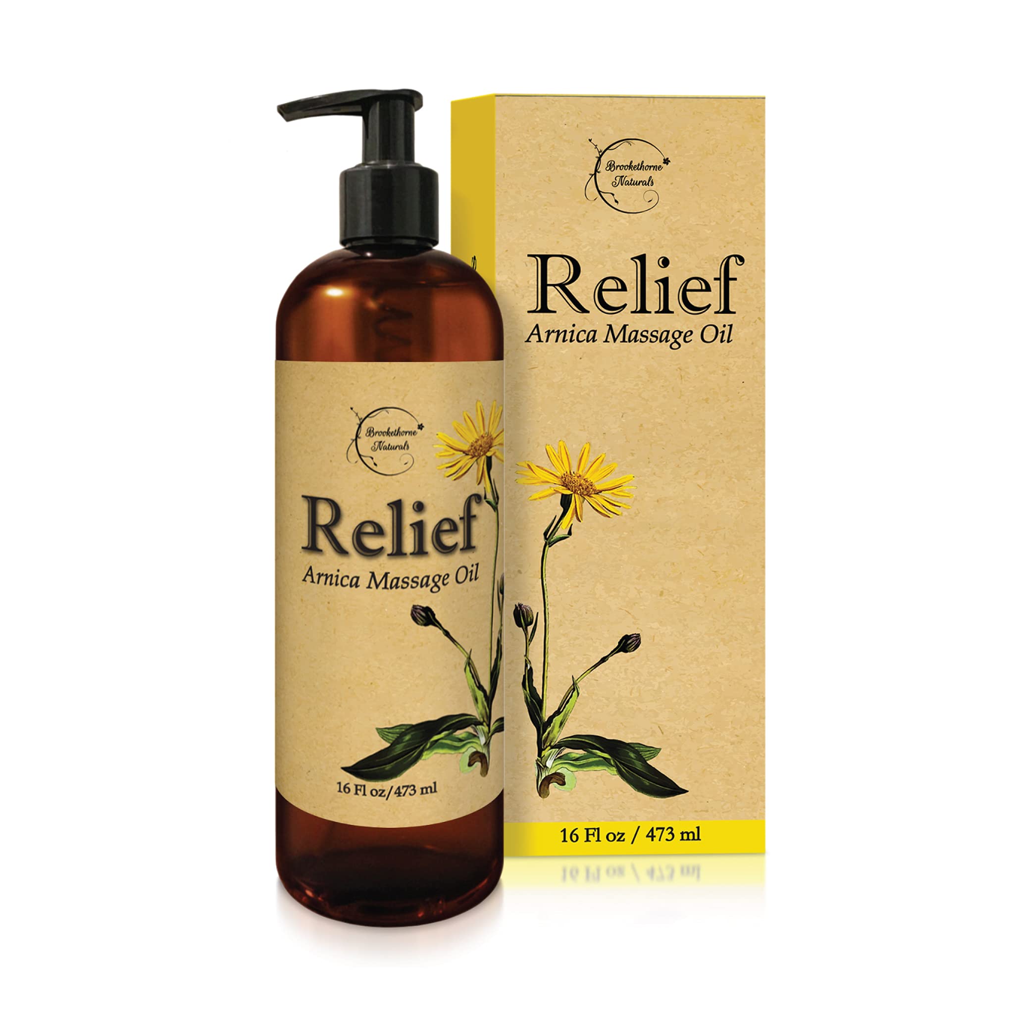 Relief Arnica Massage Oil for Massage Therapy & Home Use Therapeutic